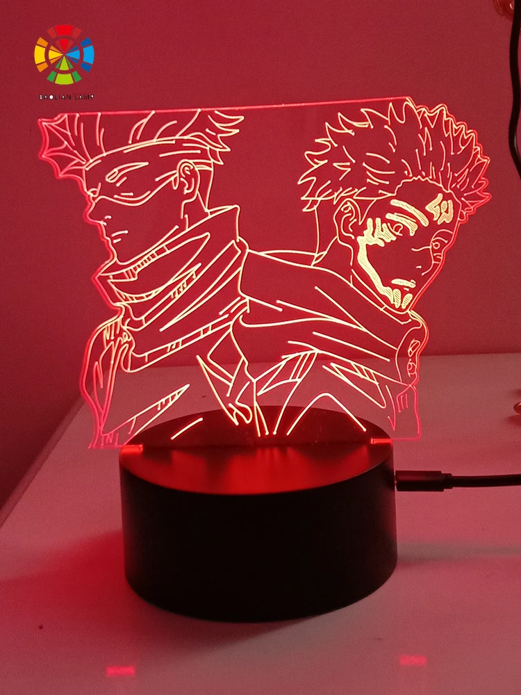 

Jujutsu Kaisen Gojo Satoru Ryomen Sukuna 3d led lamp for bedhome manga ninght lights anime figure room decor lampara dormitorio