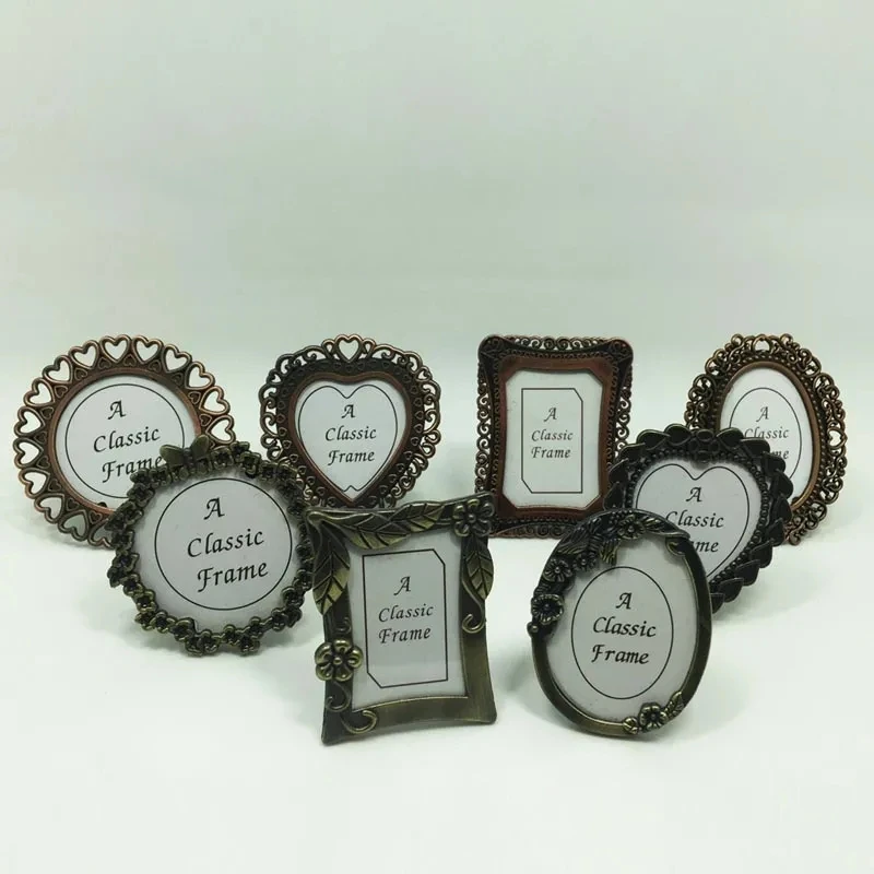 Photo Frame Metal Vintage Mini Picture Frames Heart-shaped Classic Picture Photo Frame For Home Decor and Gifts Marco De Fotos