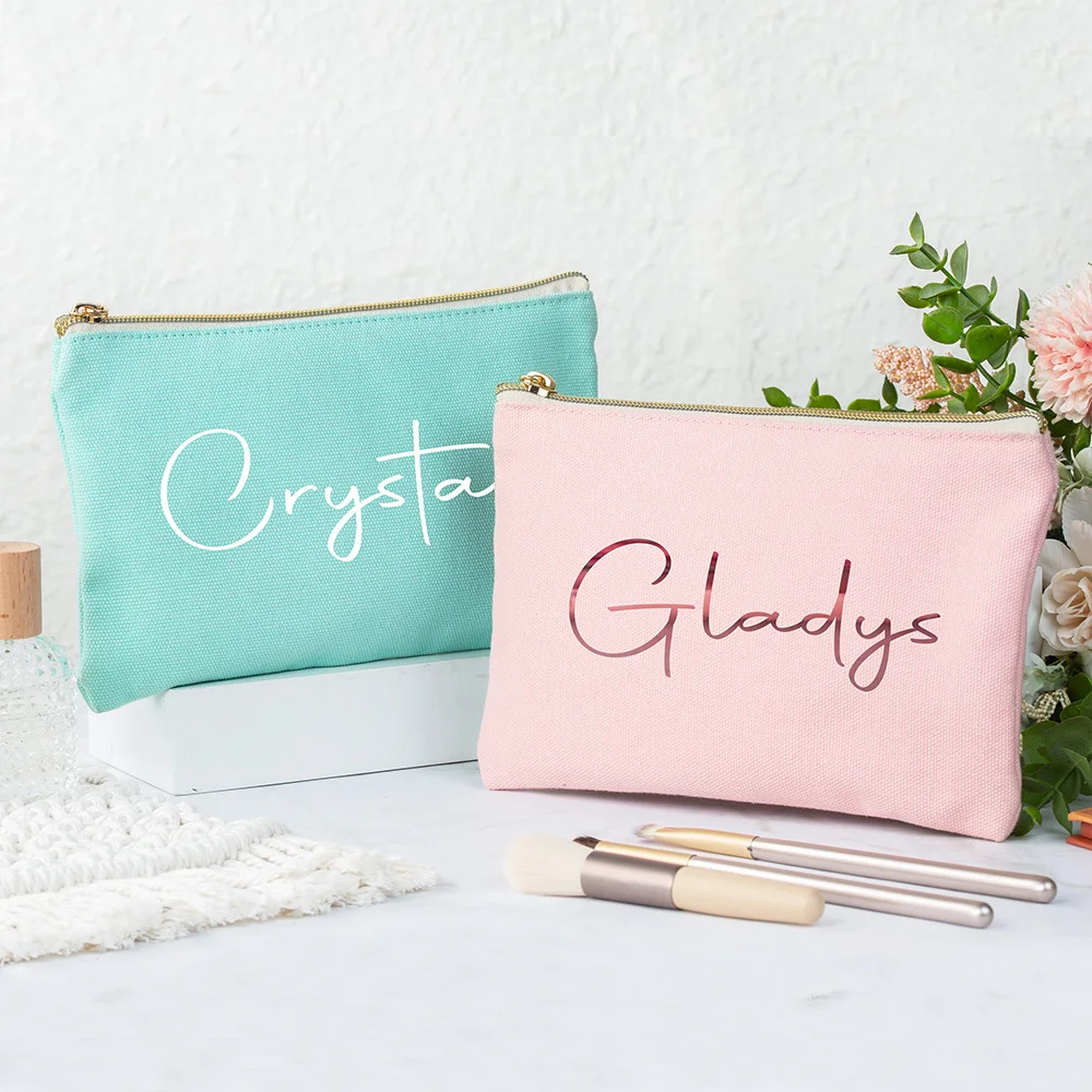 Make-up-Tasche Für Patentochter – Mit Persönlichem Spruch, Canvas, Wasserdicht, 23x17x5 Cm