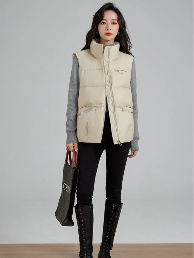 Waistcoat Vest Coats Women's Clothing Sleeveless Tops Down Jacket Spring Autumn Vests Lightweight Jackets Warm Fashion Coats