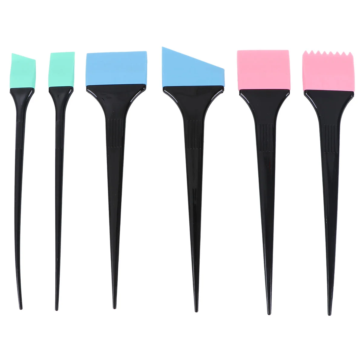 Silicone Hair Coloring Brush Set, 6PCS/ Set Silicone Tint Highlighting,
