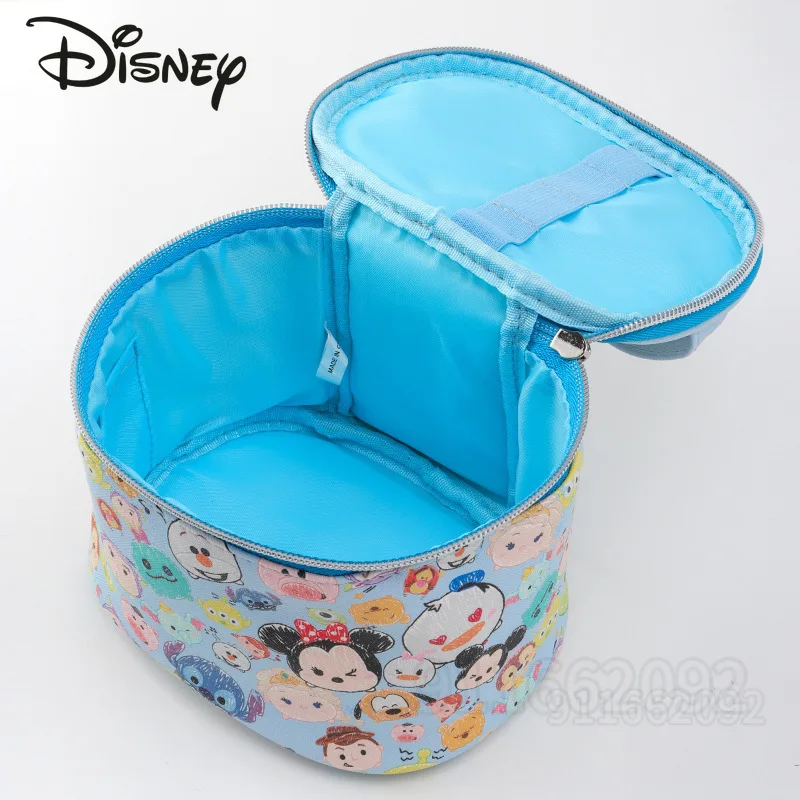 Disney Original New Cosmetic Bag Luxury Brand Fashion Portable Travel Cosmetic Bag Multi Functional Large Capacity Mouth Red Bag