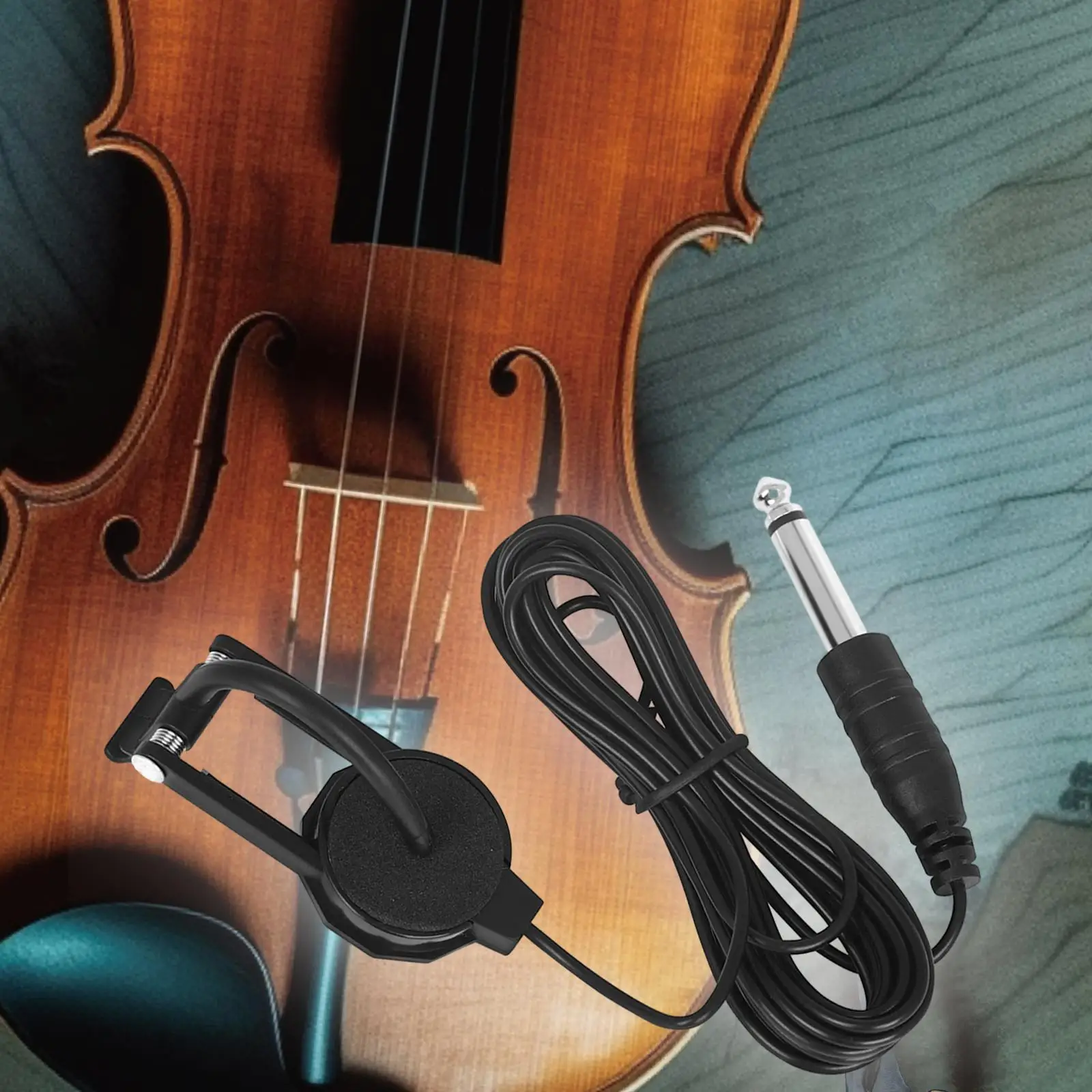 Violin Pickup Clip on Contact Microphone Piezo Pickup for Acoustic Guitar