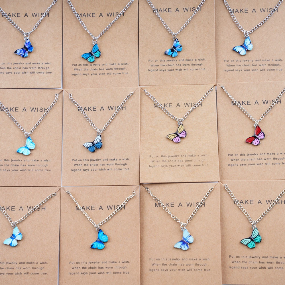 20 Teile/los Koreanische Neue Schmetterling Anhänger Halskette für Frauen Gilrs Nette Reizende Hals Schmuck Zubehör Geburtstag Geschenke – Detail 6