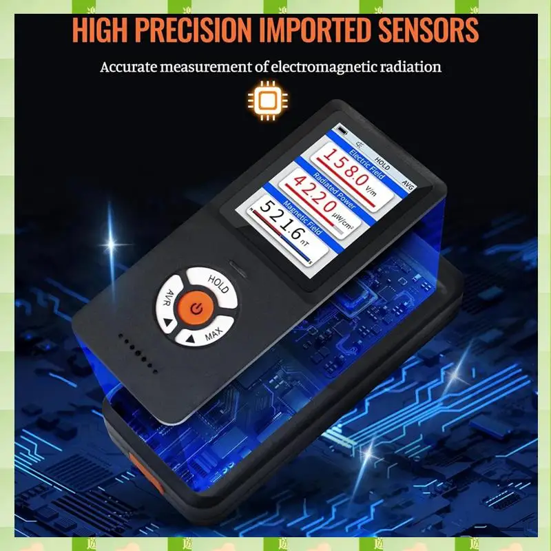 EMF Meter, Rechargeable Digital Electromagnetic Field Radiation Detector Hand-Held Digital LCD EMF Detector,EMF Meter, Rech