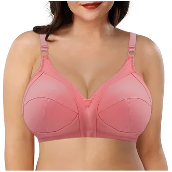 Big Size bras for women 38C-50F Deep V Bralette Lace Bra Wireless Underwear Sexy Lingerie Soft cotton bh C D E F G cup C01 1