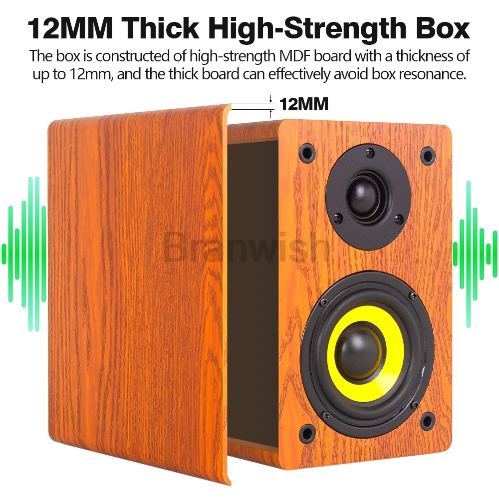 120W High-power High-fidelity Speaker Home HIFI Fever Passive Audio Home Theater Bookshelf Desktop Surround 4 Inch Speakers