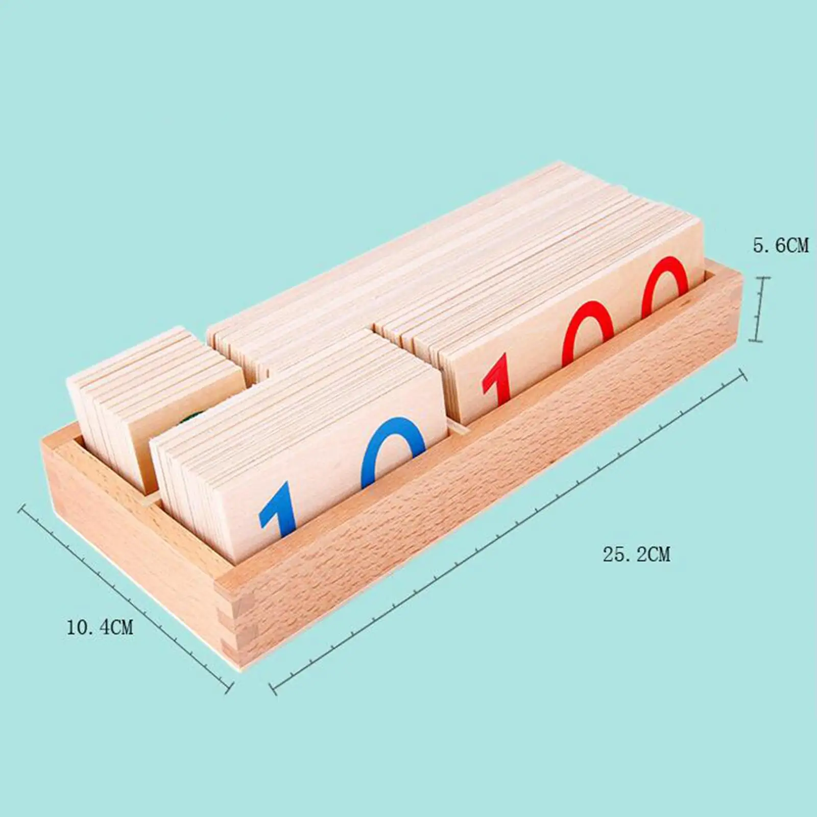 Small Wooden Number Cards with Box Montessori Small Number Cards Montessori Math Manipulatives Toy