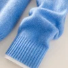 Fall/Winter New Wool Pullover Sweater Cashmere Shirt Men's Semi-high Neck Long Sleeve Loose Knitted Bottom Shirt 6