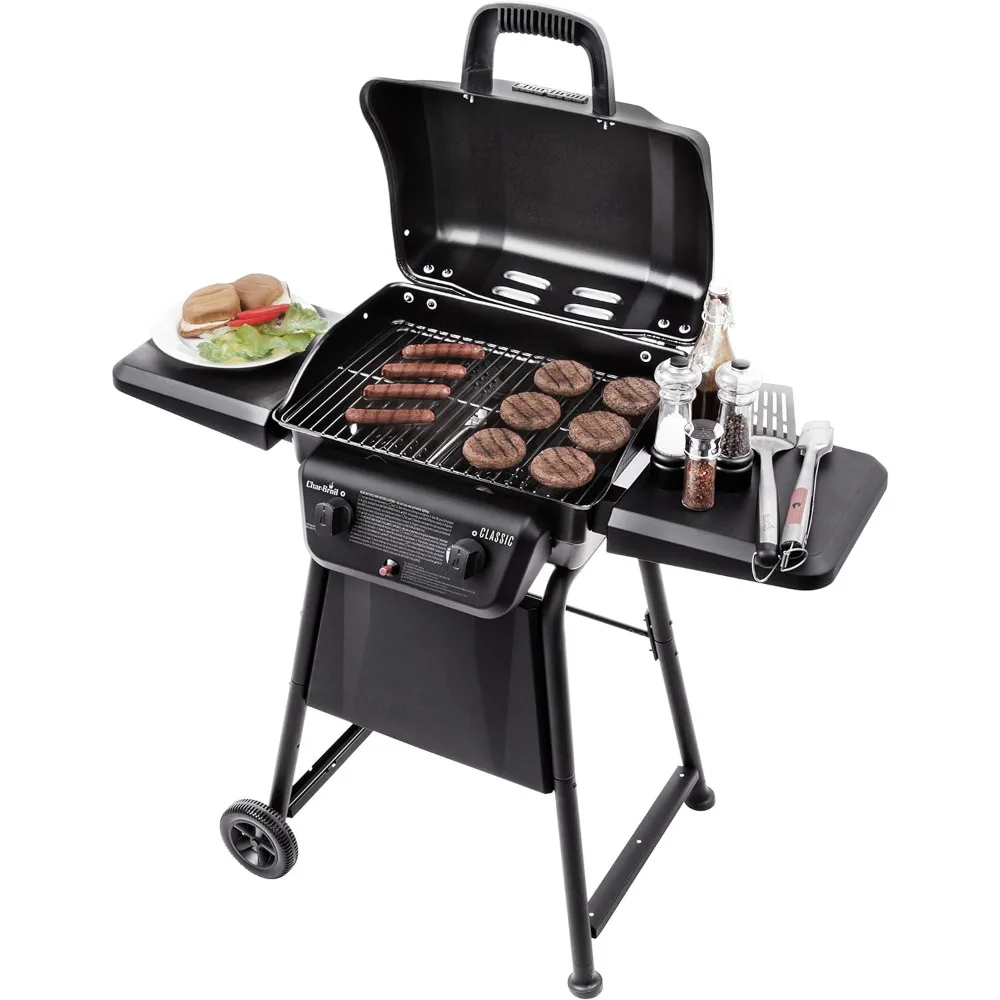 

2-Burner Propane Stainless Steel Gas Grill, easy cleaning Control knobs raise and lower the flame for each burner, free shipping