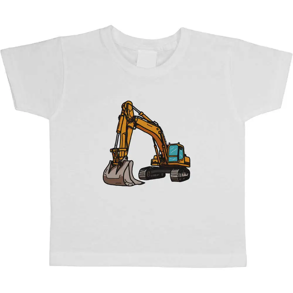 

Детские/Детские футболки Excavator Digger', летние футболки для мальчиков и девочек из высококачественного 100% хлопка с короткими рукавами