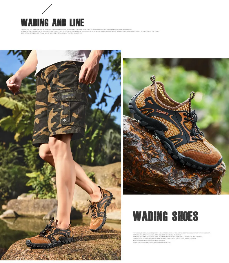 Artificial Leather Men Outdoor Casual Shoes Mesh Breathable Patchwork Shoes Man Sneakers Male Walking Footwear Big Size 39-50