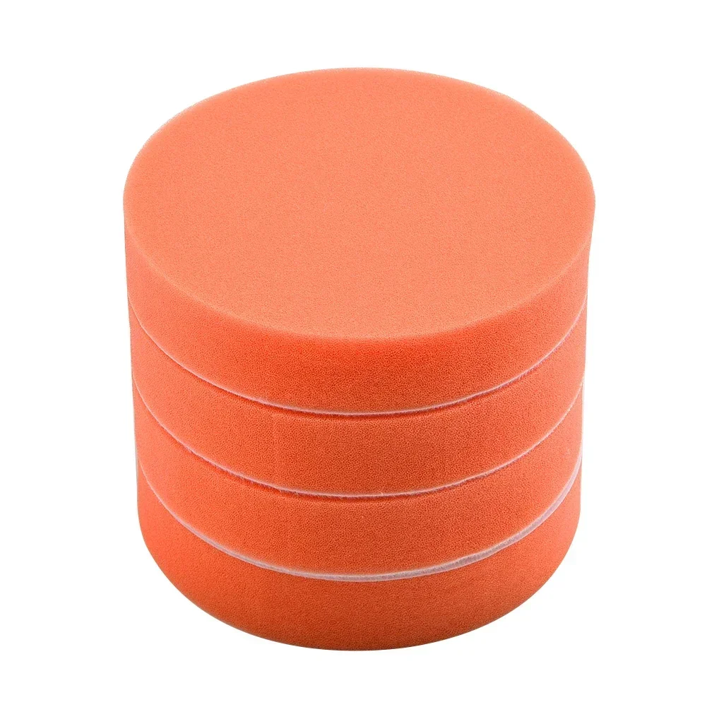 4x 125mm 5" Car Polishing Pads Flat Sponge Polisher Buffer Pads Clean Polish Waxing Tools Car Maintenance Accessories, car polishing pad, car polish pad