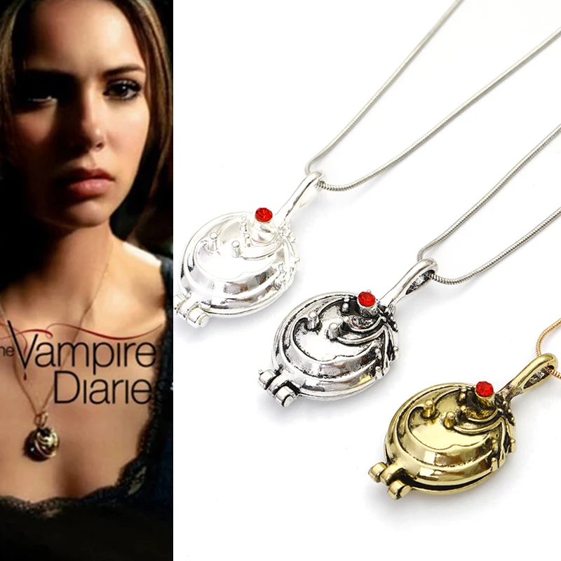 Elena's Vervain Pendant Necklace – The Vampire Diaries Inspired, S925 Silver, 17" Box Chain, US Made