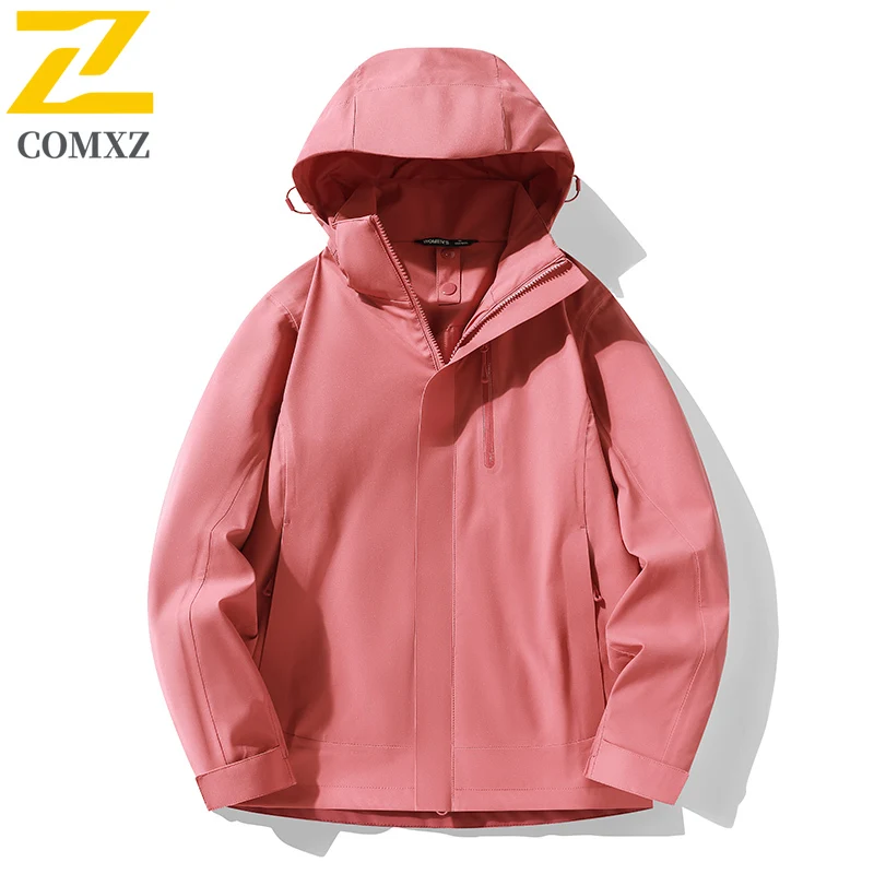 Men's Spring Autumn Softshell Jacket Windproof Thermal Fleece Lined Outdoor Hiking Coat Lightweight Mountaineering sport Parka
