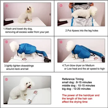 Portable Quick Hair Blowing Pet Dog Hair Dryer Dry Bag Foldable Beauty Bag Dog Hair Blowing Cat Bath Drying Box Drying Bag 4