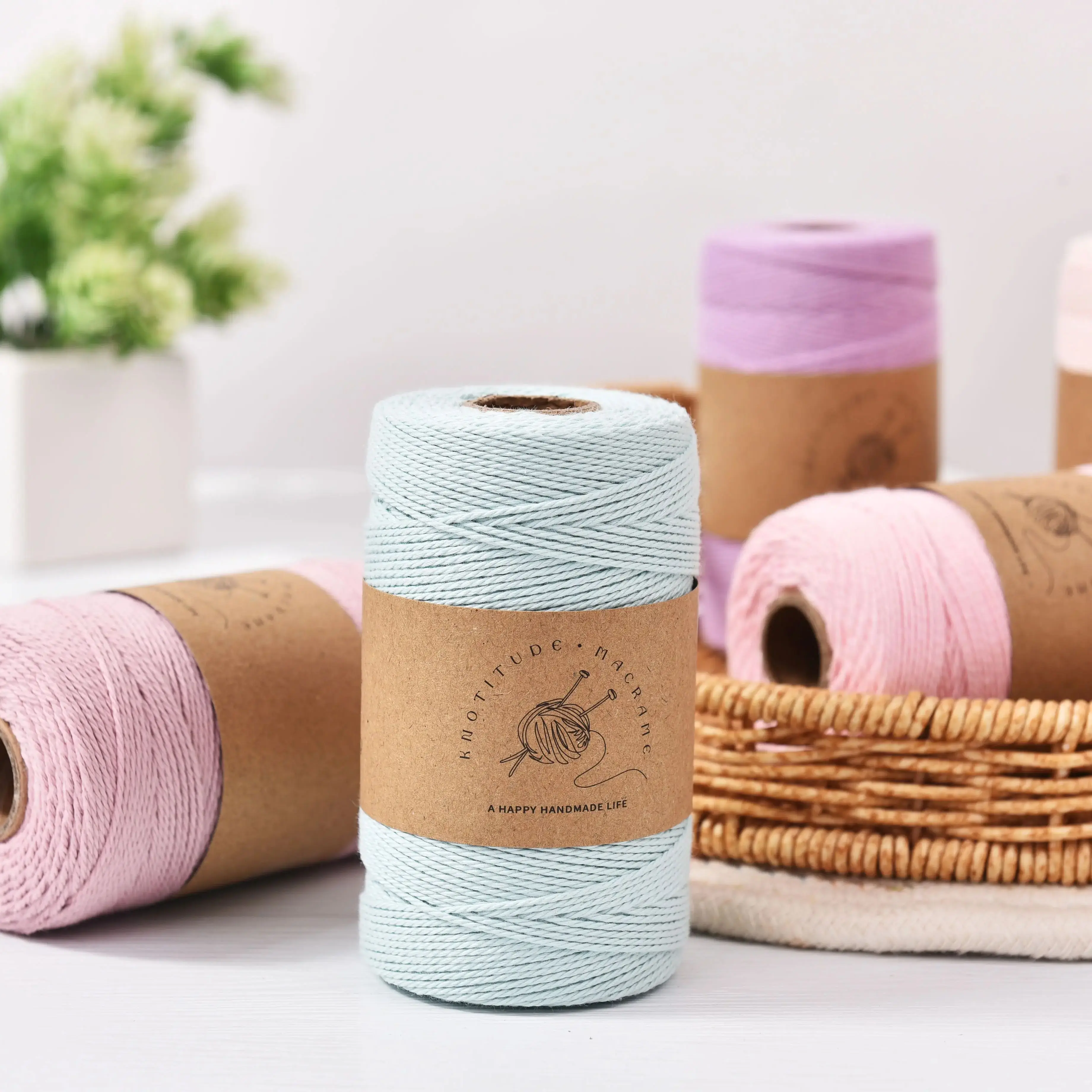 1mm pure cotton twist cord   200meters 5