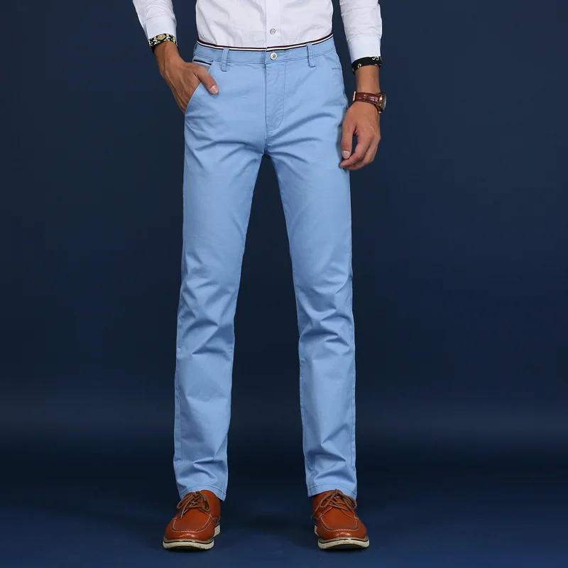 Casual Pants 6 Colors Spring and Summer Men's Slim Casual Pants Fashion Business Cotton Thin Trousers Classic Style