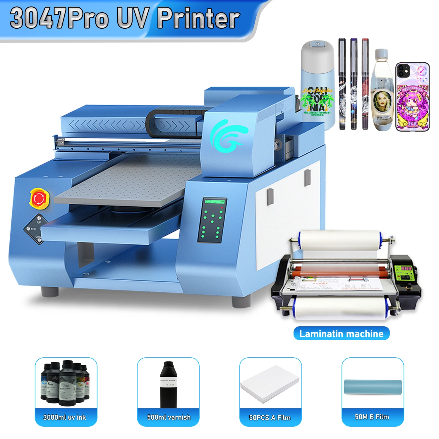 A3 UV DTF Printer Sticker Printing lamination Varnish Transfer