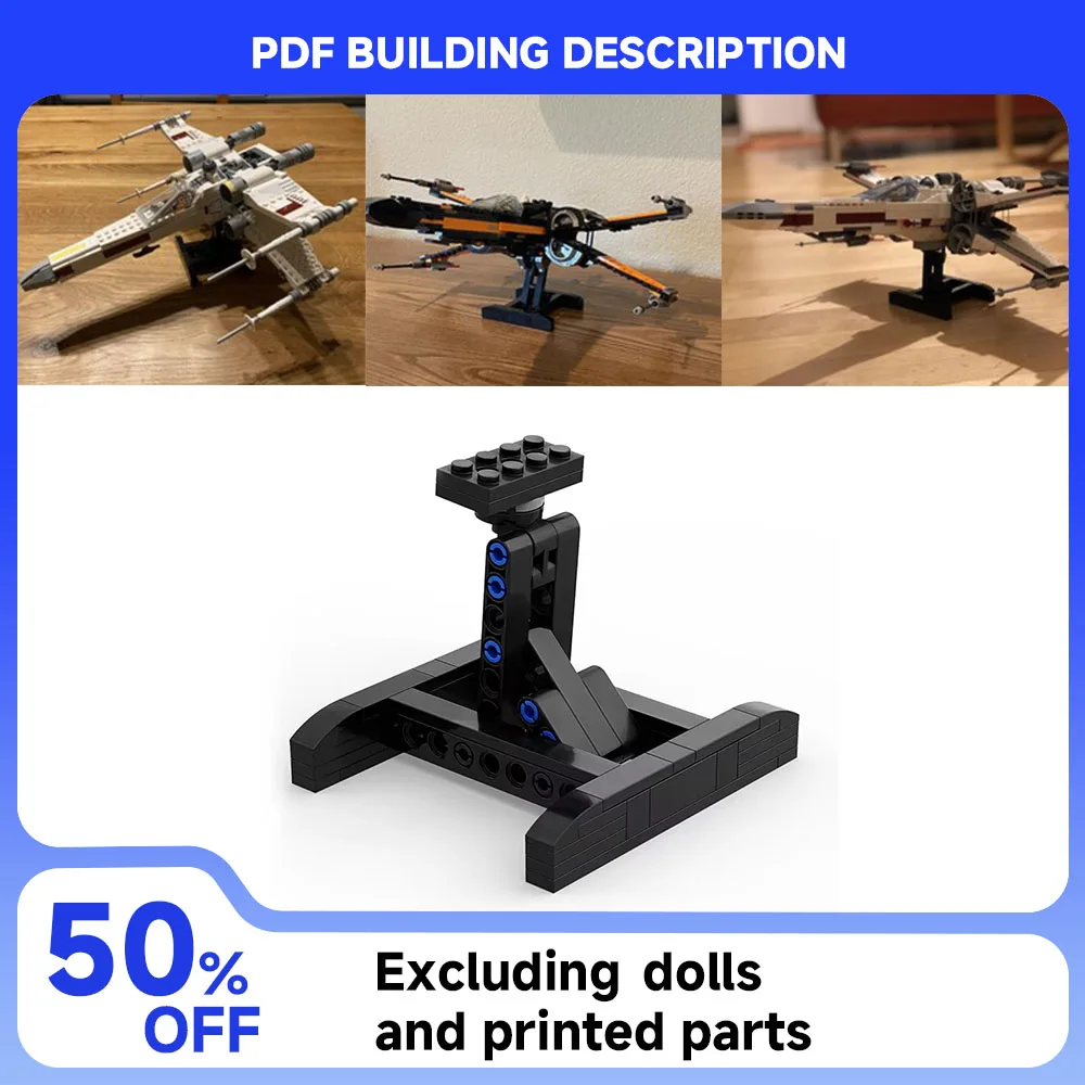 MOC Display Stand for Space Fighter Building Blocks Toy Set