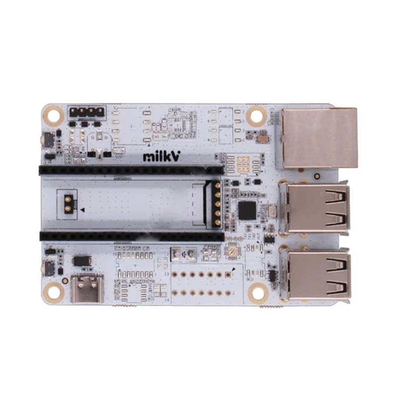 

USB HUB Bottom Board USB Device Expansion Board For Milk V Linux With RJ45 Ethernet USB Type-C Input