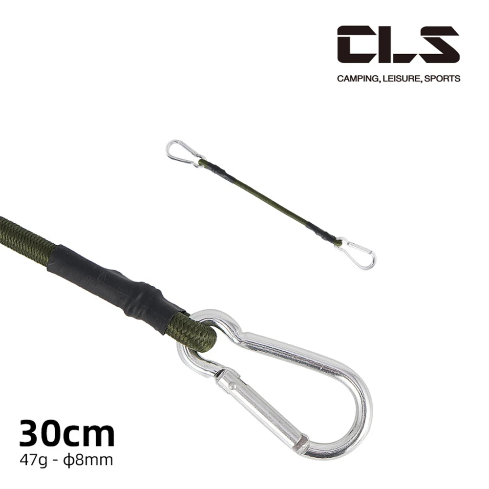 

30/60/90/120cm Carabiner Bungee Cords Karabiner Hook Cables Strap Bungie Elastic Durable Outdoor Camping Survival Equipment