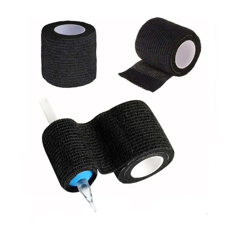 8/12/24pcs Disposable Self-adhesive Bandages Tattoo Grip Cover Wrap Bandage For Tattoo Grip Bandage Machine Tape Tube