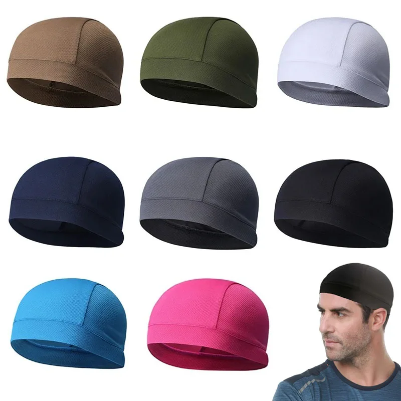 Summer Cooling Skull Caps Helmet Liner Anti-UV Anti-Sweat Wicking for Cycling Running Motorcycle & Riding Under Hard Hat