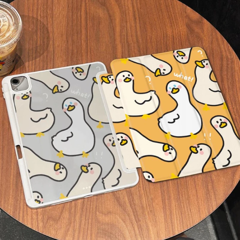 Cute Duck Print Tablet Cover - Simple Style