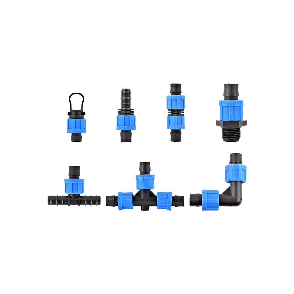 16mm Irrigation Drip Tape Locking Connectors Farm Water Saving Irrigation System Hose Joint Garden Water Fitting