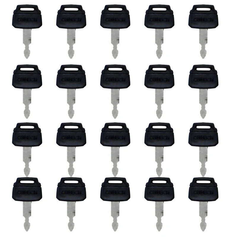 20Pcs Ignition Key K250 2420WL2420 Compatible with Kobelco Excavator SK-8 SK200-3 SK200-5 SK200 Compatible with Kawasaki