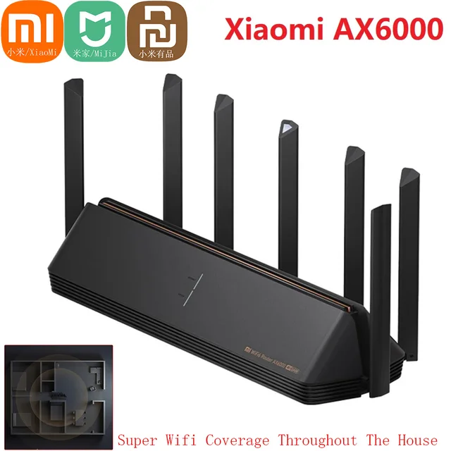 샤오미 라우터, AloT Wifi 6 AX6000, 160MHZ, 4K, QAM, 512MB, 기가비트 VPN, 사무실 가정용, 메시 리피터, 외부 신호 라우터 네트워킹