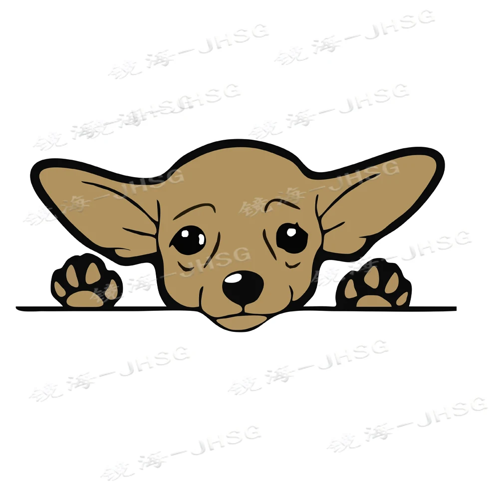 

Cute Chihuahua Dog Vinyl Sticker Car Motorcycle Exterior Decoration Accessories Waterproof Vinyl