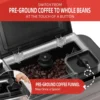 ES317 Fully Automatic Espresso Machine，Milk Frother,Built-in Grinder  Intuitive Touch Display 7 Coffee Varieties for Ho 3