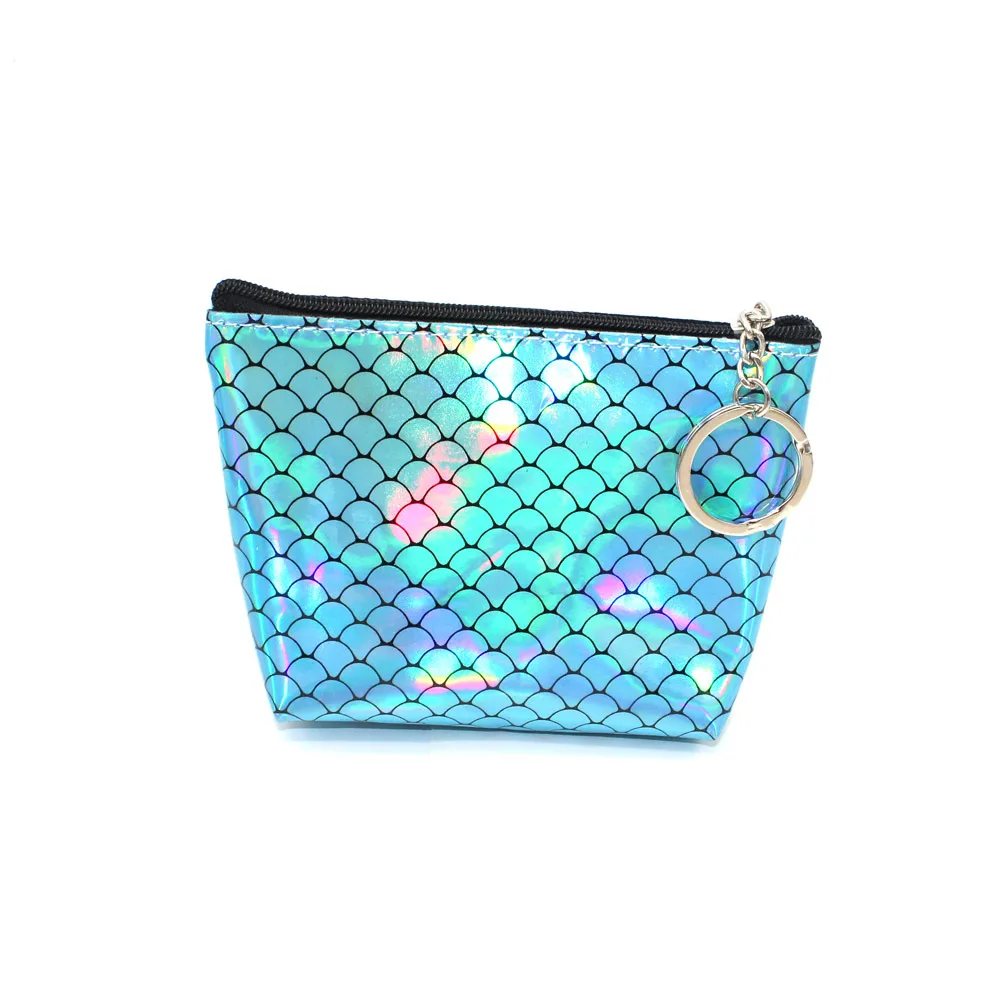 

Fashion Short Bank Card Pu Wallet Women Key Card Money Bag New Fish Zipper Bags