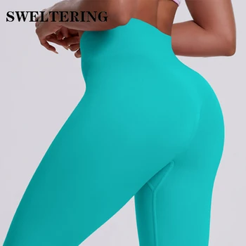 SWELTERING Leggings da yoga a vita alta da donna Pantaloni sportivi traspiranti per il sollevamento del sedere ad alta elasticità senza cuciture per leggings da palestra da donna