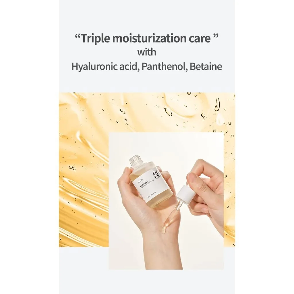 Anua Heartleaf (Centella) 80% Moisturizer Soothing Ampoule Hyaluronic acid Moisturizer