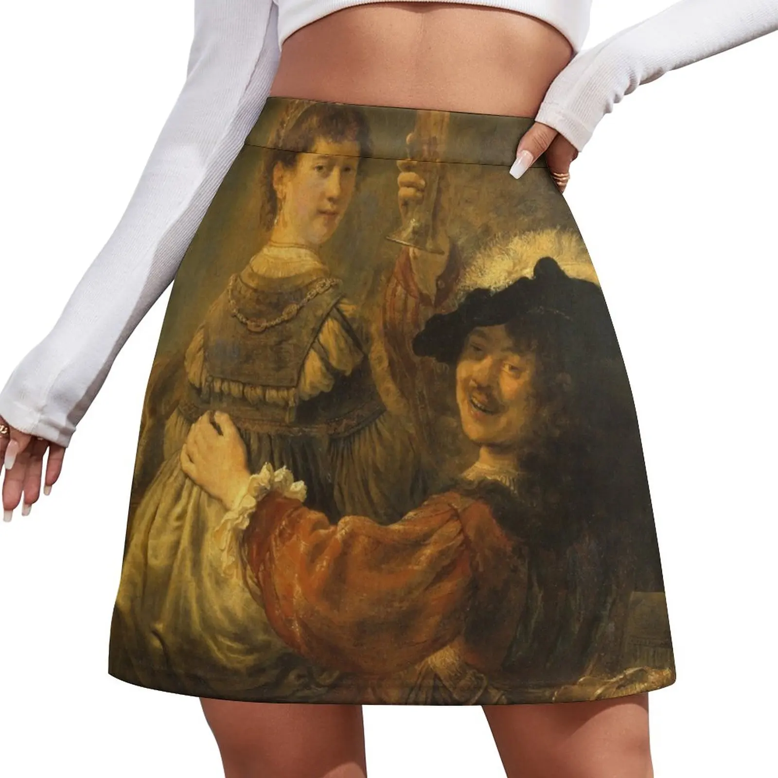Rembrandt - Rembrandt And Saskia Mini Skirt Women's clothing extreme mini dress