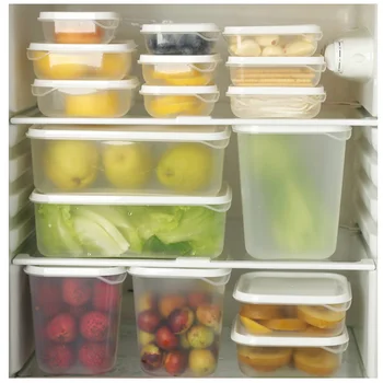 Contenitori per alimenti in plastica trasparente senza BPA da 10 pezzi – Conservazione ermetica impilabile per frigorifero/despensa 1