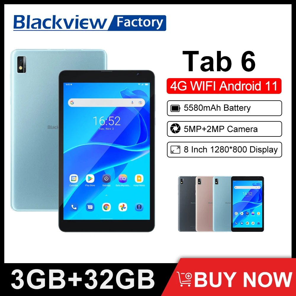 Blackview Tab 6 SIMフリー 32GB 8型 アンドロイド11 Blackview Tab 6 3GB+32GB 8-inch 4G Tablet | Blackview Global