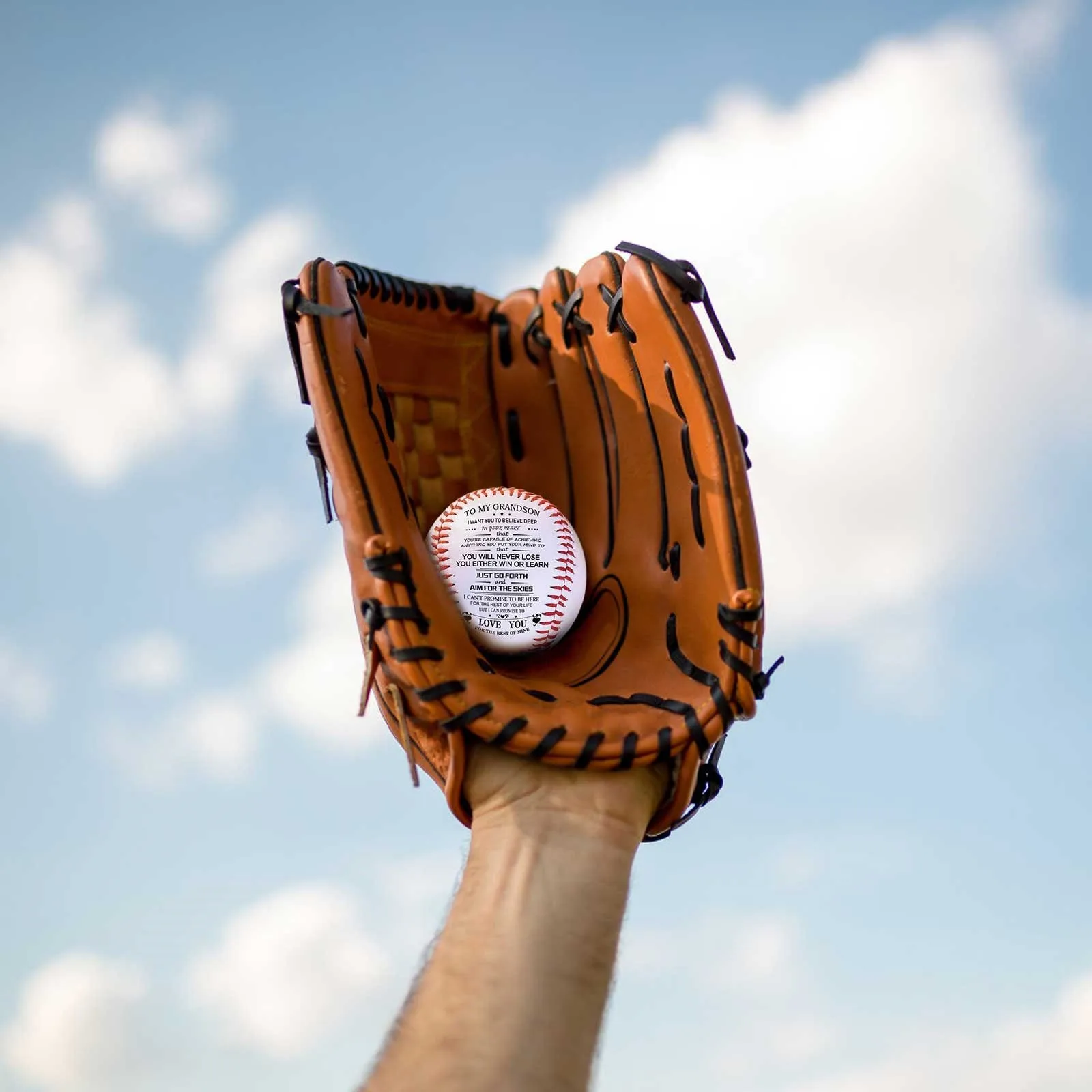 

Motivational Baseball Printed Softball Hardball Training Handmade Balls For Players From Graduation Birthday Present Ornament
