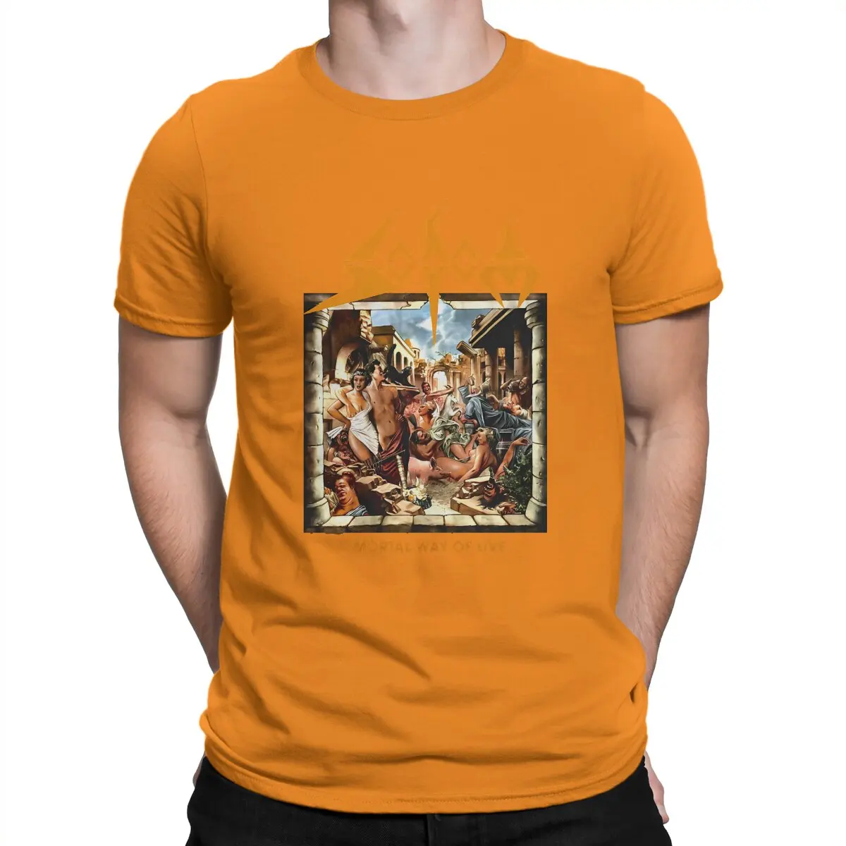 thumbnail image 1 of Camiseta de Sodom Man, Mortal Way of Live, banda de rock, individualidad, sudaderas, nueva tendencia, 1 of 7