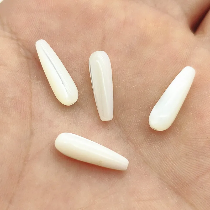 신상 수제 목걸이 귀걸이용 천연 쉘 비즈 드롭 참, DIY 부품, 쥬얼리 부품 및 구성 요소, 16mm, 20mm, 100 개