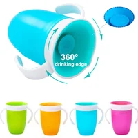 2025 Baby Learning Drinking Cup 360 Degrees Rotated Baby Water Cups Double Handle Flip Lid Leakproof Infants Water Cups Bottle 1