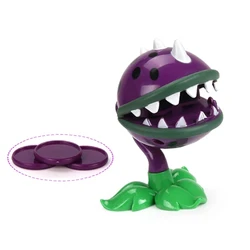 PLANTS VS. ZOMBIES Collectible Action Figures Set - Dave, Peashooter, Potato Mine, Gargantuar, Disco Zombie & Yeti - Ideal Christmas Gift (Chomper)