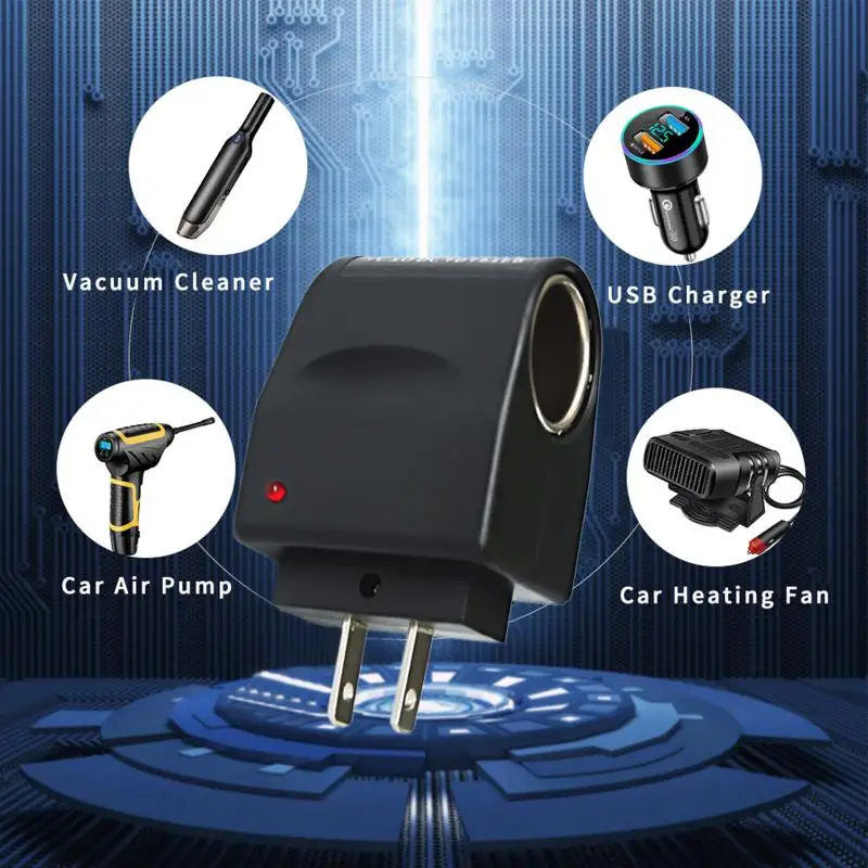 Cigarette Lighter DC Car Power Adapter Conversion Plug 220V To 12V Household Switch Plug Cigarette Lighter Auto Accessorie power adapter car power converter vehicle inverter car converter inverter car inverter
