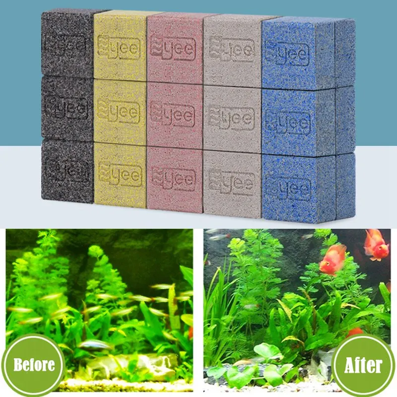 Aquarium Nano-bacteria Bricks Filter Material Nitrifying Bacteria House Water Purification Fish Tank Filter Media 10Pcs fish tank water purifier