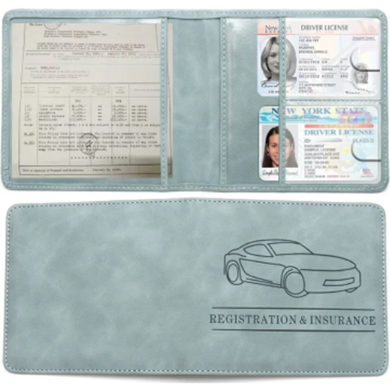 Car Registration Driver's License Insurance Card Holder Leather Vehicle Glove Box Automobile Documents Paperwork Organizer wallet card holder card holder credit card holder card wallet card sleeve card sleeves id card case business card holder id card holder card binder playing cards holder insurance holder passport holder document card wallet wallet card bag