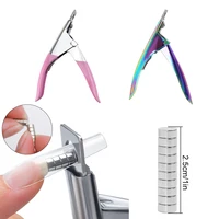 Professional Nail Art Clipper U-cut Stainless Steel Nail Cutter Scissors French False Trimmers Cutters Nail Art Tools With Magne