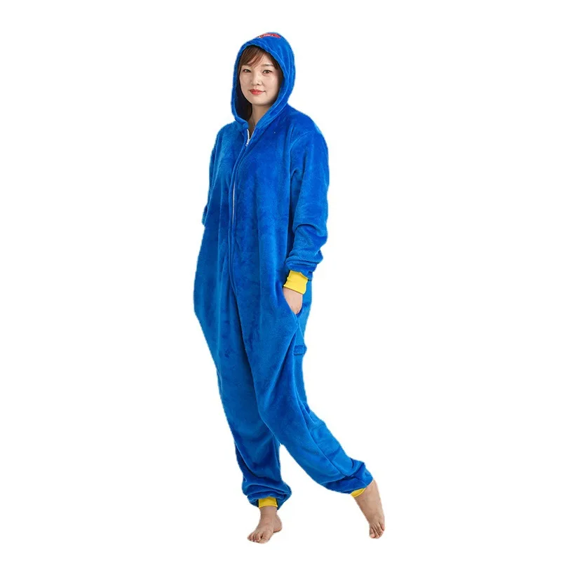 Adult Blue Cat Onesies Bobby Pajamas Cartoon Pyjama Kigurumi Cosplay Costumes Sleepsuit Animal Sleepwear pijama masculino